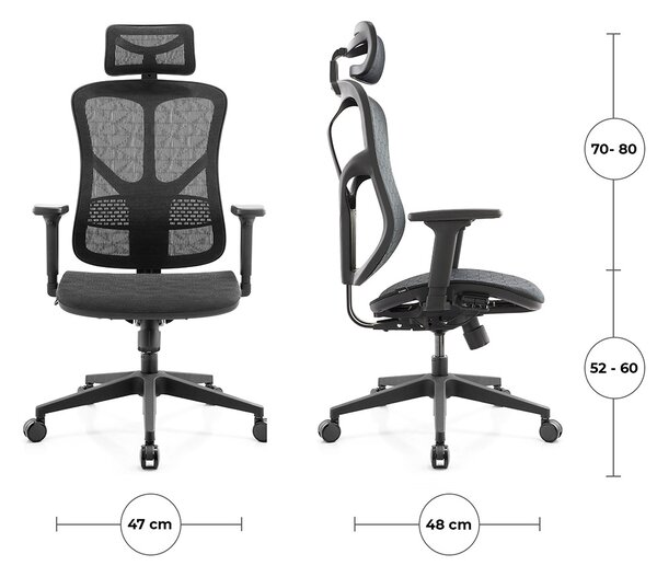 MOSH Kancelárska stolička Airflow 521 čierna