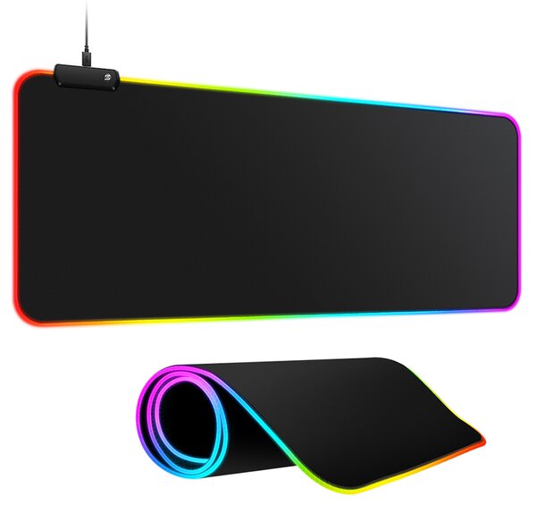 RGB podložka pod myš a klávesnicu s napájaním na USB