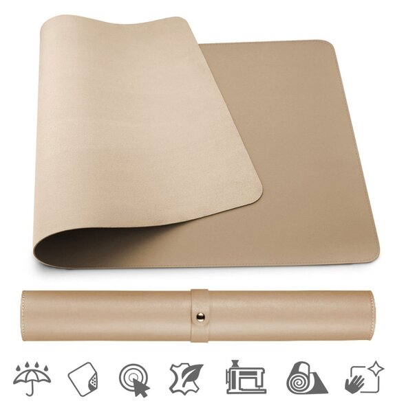 Podložka pod myš a klávesnicu MOSH eco koža, cappucino, 90 x 45 cm (MSH-TC-CP)