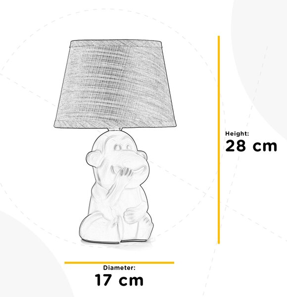 DETSKÁ STOLNÁ LAMPA, 17/28 cm - Online Only bytové doplnky, Online Only