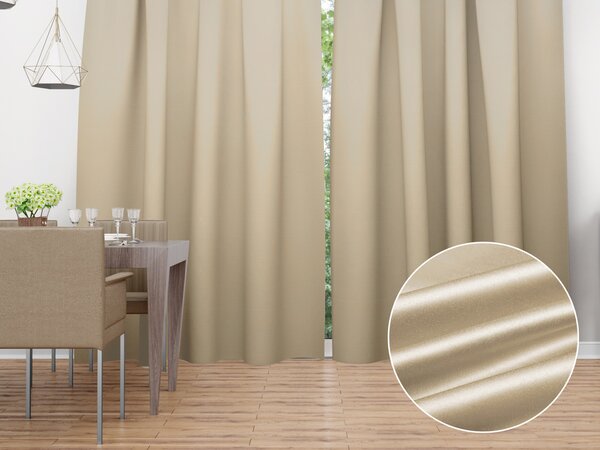 Biante Saténový záves LUX-054 Latte 140x150 cm