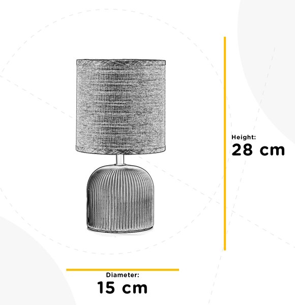 STOLNÁ LAMPA, E14, 15/28 cm - Online Only bytové doplnky, Online Only