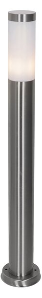 Moderná vonkajšia lampa na stĺp oceľ s opálom 80 cm IP44 - Rox