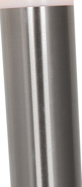 Moderná vonkajšia lampa na stĺp oceľ s opálom 80 cm IP44 - Rox