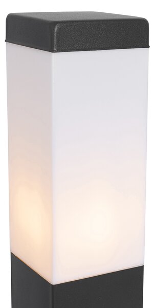 Vonkajšia lampa tmavosivá 45 cm so zásuvkou IP44 - Malios