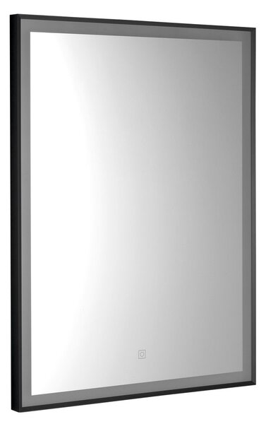 Aqualine Aqualine, CORNA zrkadlo s LED osvetlením 60x80cm, dotykový senzor, stmievateľné, čierna matná, CN060