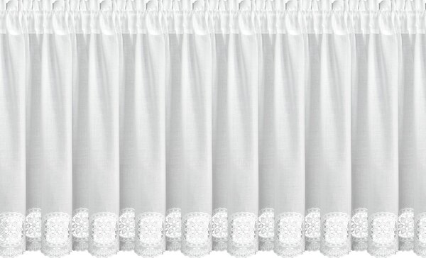 KRÁTKA ZÁCLONA NA PÁSKE LILA 150X40 CM BIELA
