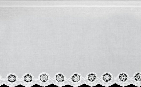 KRÁTKA ZÁCLONA NA PÁSKE LILA 150X40 CM BIELA