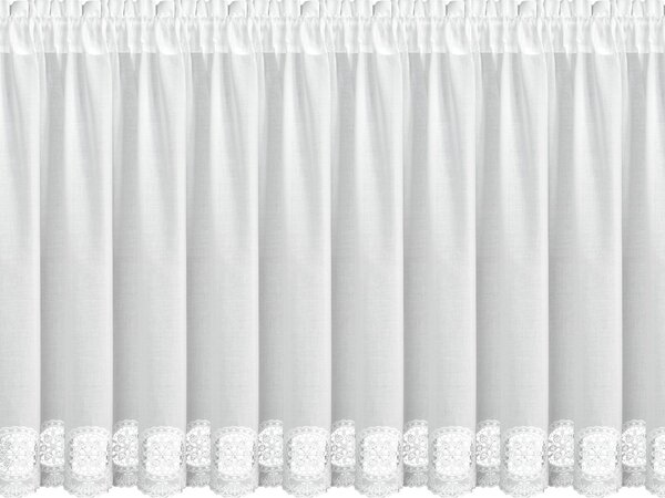 KRÁTKA ZÁCLONA NA PÁSKE LILA 150X70 CM BIELA