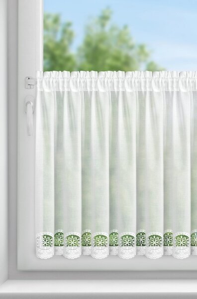 KRÁTKA ZÁCLONA NA PÁSKE LILA 150X70 CM BIELA