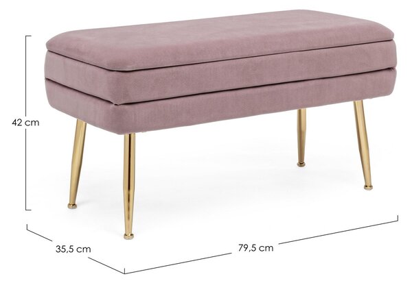 PAVLINA MAUVE lavica s úložným priestorom