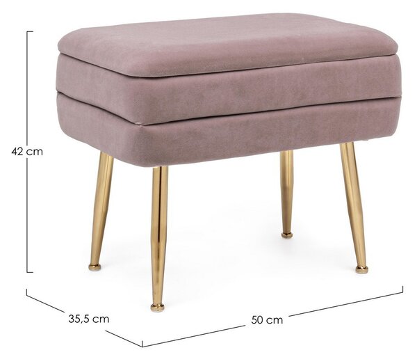 PAVLINA MAUVE malá lavica s úložným priestorom