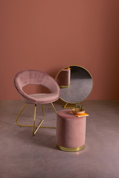 LUCILLA ANTIQUE PINK taburet