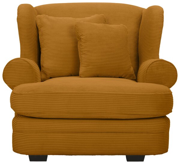XXL KRESLO, textil, tmavožltá Ambia Home - Kreslá