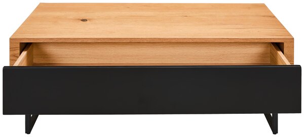 KONFERENČNÝ STOLÍK, prírodná farba, čierna, drevo, kov, kompozitné drevo, 110/60/40 cm MID.YOU - Stolíky do obývačky, Online Only