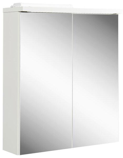 ZRKADLOVÁ SKRINKA, biela s vysokým leskom, biela, 60/68/20 cm Xora - Kúpeľňové skrinky