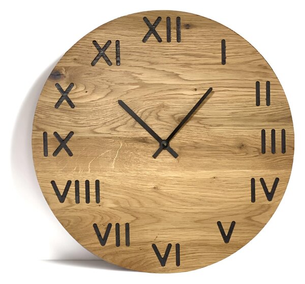 Karlsdesign.sk - Dubové hodiny - ENVY Black - 30cm , Biela , Bez gravírovania