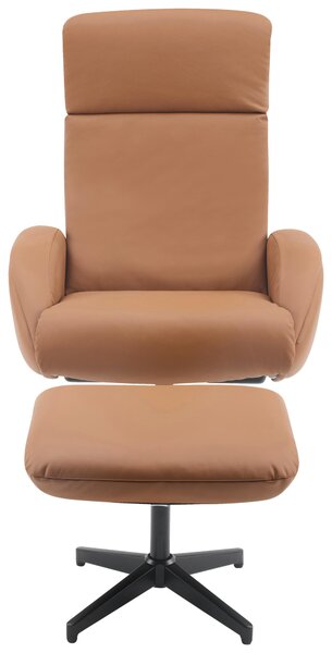 RELAXAČNÉ KRESLO S PODNOŽKOU, textil, koža, hnedá Livetastic - Online Only obývacie izby, Online Only