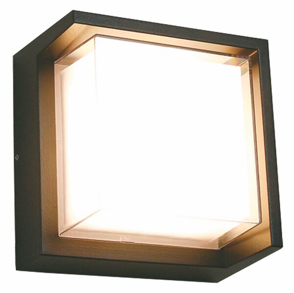 LED vonkajšie nástenné osvetlenie MALAGA K, hranaté