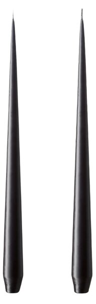 Sviečka Taper 32 cm – 75 Raw Black – set 2 ks