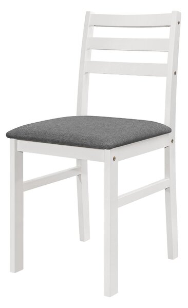 SEATTLE masívny jedálenský set 2+1, biela/šedá