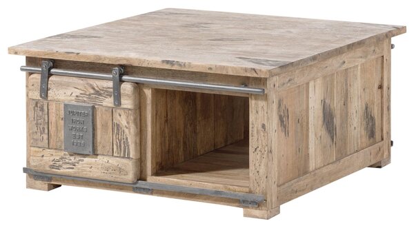 IRON Konferenčný stôl Mango 90x90x45 biely lakovaný