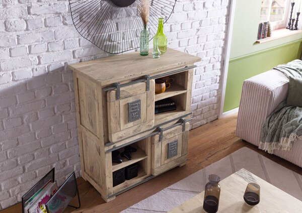 IRON Konferenčný stôl Mango 90x90x45 biely lakovaný