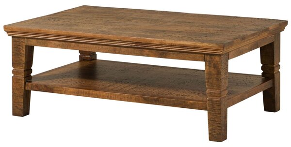 RODEZ Konferenčný stolík mango 120x75x45 tmavohnedý olejovaný