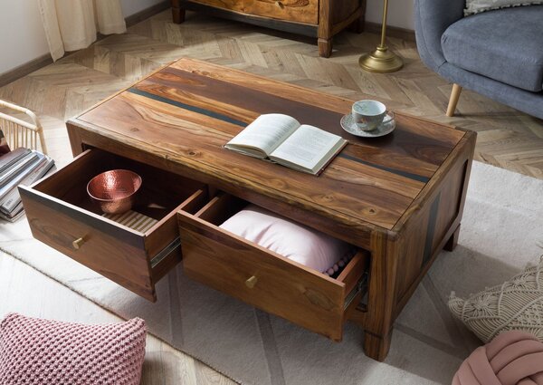 ANCONA Konferenčný stolík Palisandr 115x60x45 tmavo hnedý lakovaný