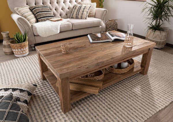 BASSAN Konferenčný stolík teak 130x75x45, prírodný, neošetrený