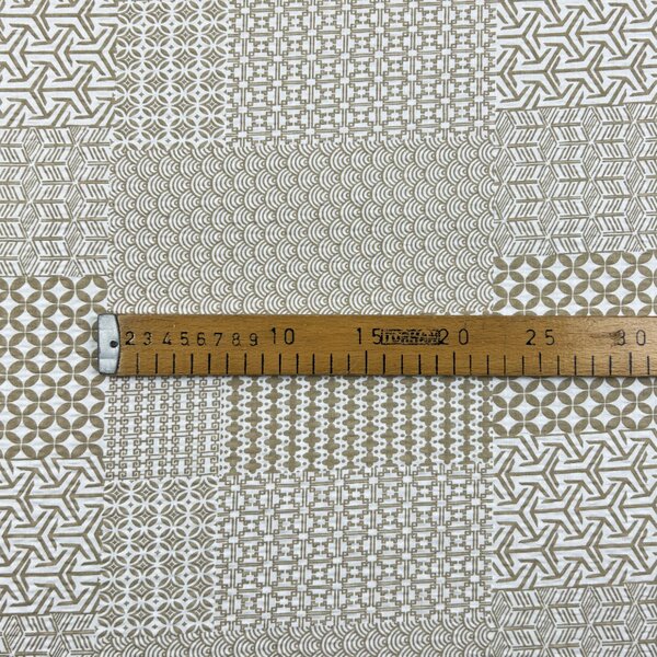 Ervi bavlna-krep š.240 cm - Geometrický vzor č.26557-38, metráž