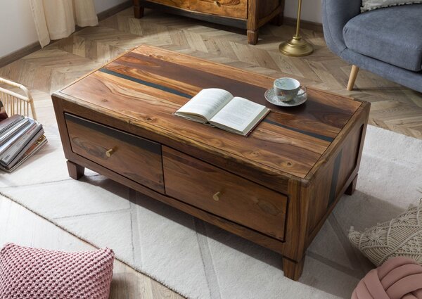 ANCONA Konferenčný stolík Palisandr 115x60x45 tmavo hnedý lakovaný