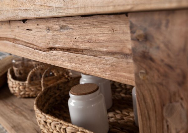 BASSAN Konferenčný stolík teak 130x75x45, prírodný, neošetrený