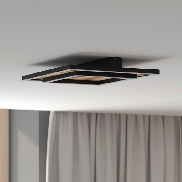 STROPNÉ LED SVIETIDLO, 40/40/6 cm Novel - Interiérové svietidlá