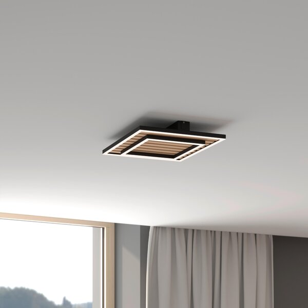 STROPNÉ LED SVIETIDLO, 40/40/6 cm Novel - Interiérové svietidlá