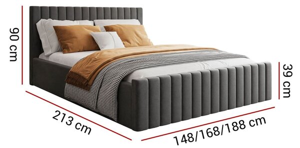 ČALÚNENÁ JEDNOLÔŽKOVÁ POSTEĽ BETHANY 90x200