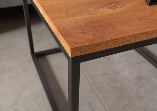 LOUNGE Konferenčný stolík divoký dub, 60x60x43, prírodný olejovaný