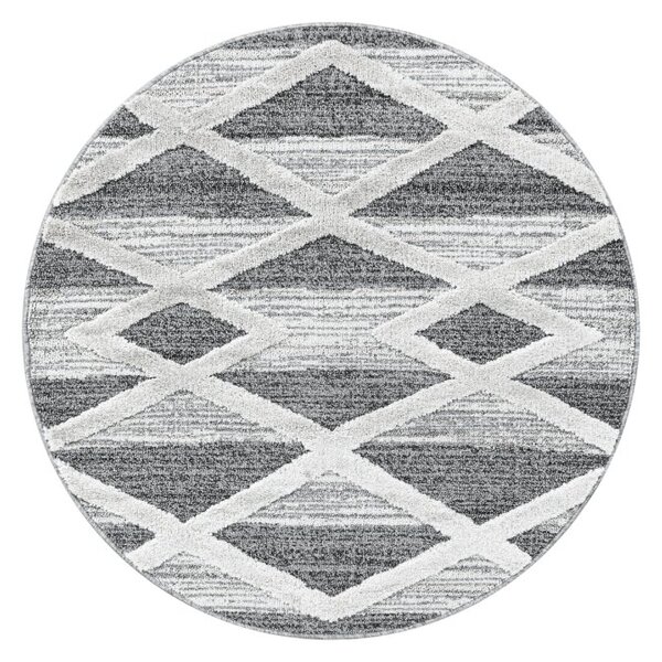 Ayyildiz Kusový koberec PISA 4709, Okrúhly, Sivá Rozmer koberca: 80 cm KRUH
