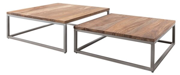 LOUNGE Konferenčný stolík dvojset palisander hnedý olejovaný