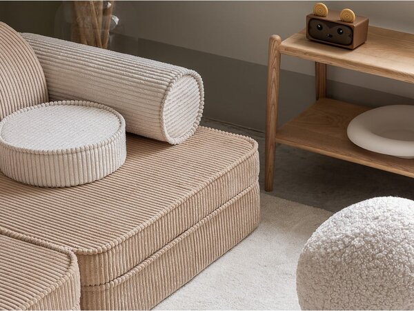 Svetlohnedá menčestrová detská pohovka 132 cm Settee – Wigiwama