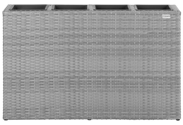 Kvetináč 95x27x60cm sivý - 4 nádoby