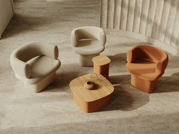 LD SEATING - Stolík DAFNA DAF-T320-U-W s drevenou doskou