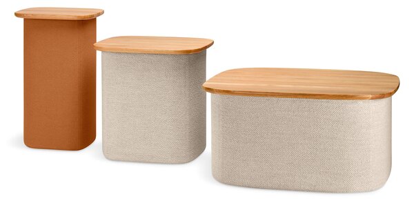LD SEATING - Stolík DAFNA DAF-T420-U-W s drevenou doskou
