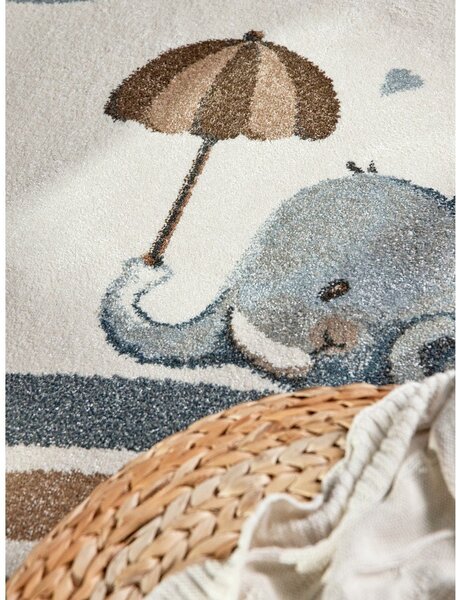 Krémový detský koberec 120x170 cm Walk like an Elephant Rainy Party – Villeroy&Boch
