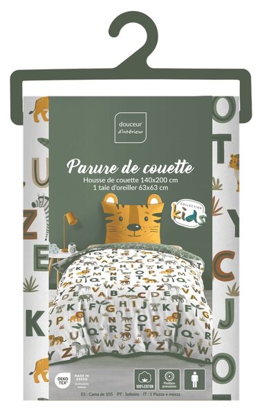 Bavlnené detské obliečky na jednolôžko 140x200 cm Tigry – douceur d'intérieur