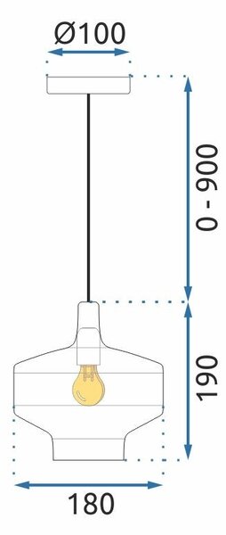TooLight Závesná lampa La Belle VIII sivá