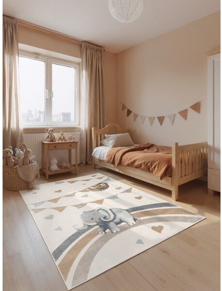 Krémový detský koberec 160x230 cm Walk like an Elephant Rainbow Party – Villeroy&Boch