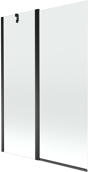 Mexen Flip, 1-krídlová vaňová zástena 120 x 150 cm, 6 mm číre sklo, čierny profil, 894-120-101-70-00