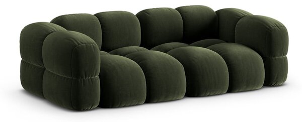 Zelená zamatová pohovka 250 cm Loretto – Cosmopolitan Design