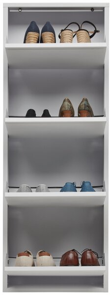 VÝKLOPNÁ SKRINKA NA TOPÁNKY, biela, 50/136,5/15 cm Carryhome - Online Only drobný nábytok, Online Only